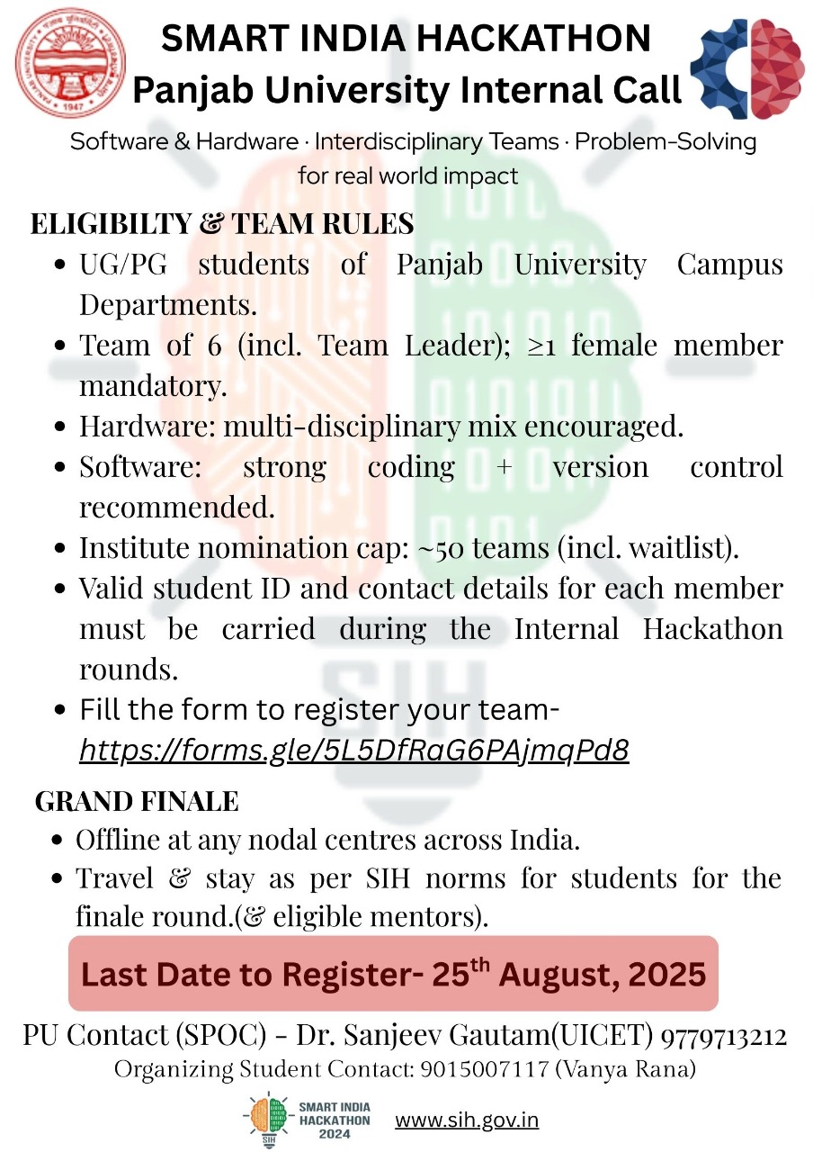 Smart India Hackathon Poster